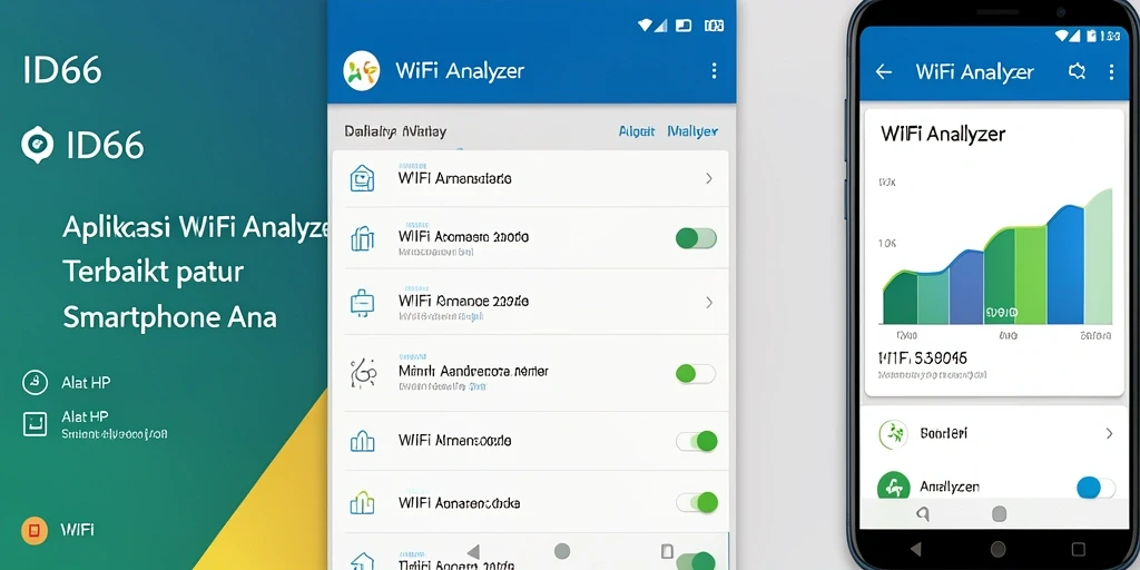 Antarmuka aplikasi ID66 yang menampilkan analisis jaringan WiFi.