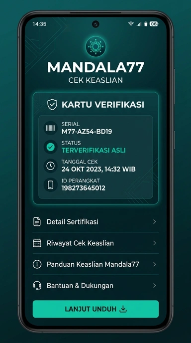Tampilan kanal resmi mandala77